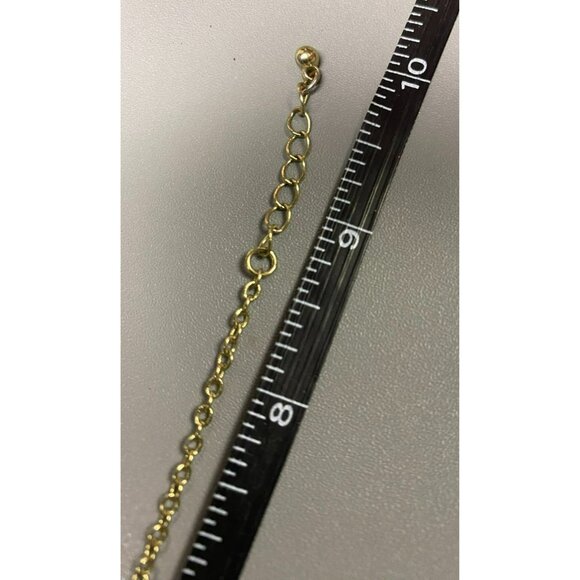 Elegant Vintage Delicate Rhinestone and Gold Tone Ankle Bracelet 8 1/2" to 10" l - Picture 4 of 4